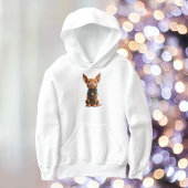 グッドボーイクリスマスドッグガールズフード付きスウェットシャツ