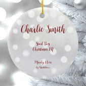 グッドボーイクリスマス小妖精や小人セラミックオーナメント セラミックオーナメント