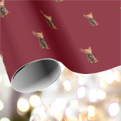 グッドボーイクリスマス犬ラッピング紙 ラッピングペーパー