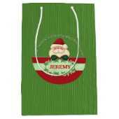 グッドボーイサンタカスタムクリスマス ミディアムペーパーバッグ (正面)