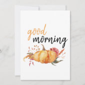 グッドモダンモーニングカボチャ引用文 シーズンカード (正面)