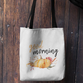 グッドモダンモーニングカボチャ引用文 トートバッグ