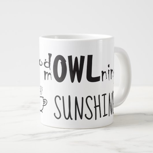 グッドモーニングおもしろい引用文 ジャンボコーヒーマグカップ (正面右)