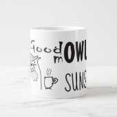 グッドモーニングおもしろい引用文 ジャンボコーヒーマグカップ (正面)