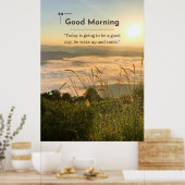 グッドモーニングやる気を起こさせる引用文ポスター ポスター (キッチン)