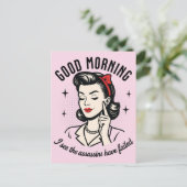 グッドモーニングアサシン失敗レトロユーモア シーズンポストカード (スタンド正面)