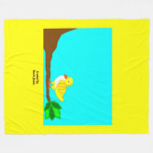 グッドモーニングイエローバードラージフリースブランケット フリースブランケット (正面(横))