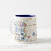 グッドモーニングウォーターカラードードル ツートーンマグカップ (正面左)