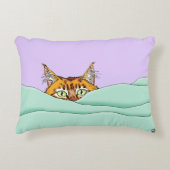 グッドモーニングオレンジおもしろい猫 アクセントクッション (正面)