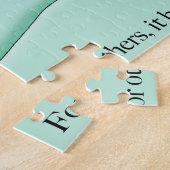 グッドモーニングオレンジおもしろい猫 ジグソーパズル (側面)