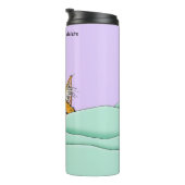 グッドモーニングオレンジおもしろい猫 タンブラー (回転右)