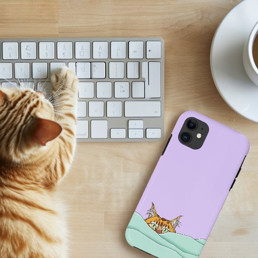 グッドモーニングオレンジおもしろい猫 Case-Mate iPhoneケース