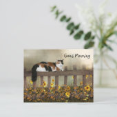 グッドモーニングカリコ子猫 ポストカード (スタンド正面)