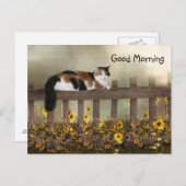 グッドモーニングカリコ子猫 ポストカード (正面/裏面)