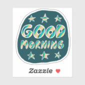 グッドモーニングカワイイカラフル&おもしろいハンドレット シール (シート)