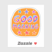 グッドモーニングカワイイカラフル&おもしろいハンドレット シール (シート)