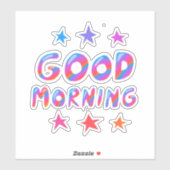 グッドモーニングカワイイカラフル&おもしろい シール (シート)