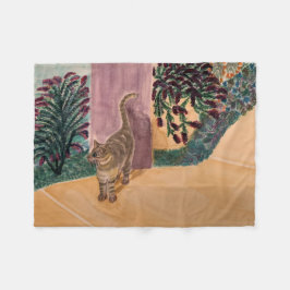 グッドモーニングキャット フリースブランケット