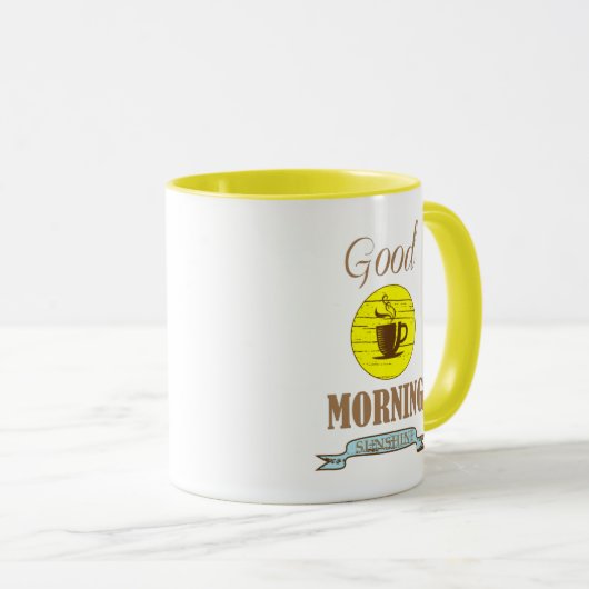 グッドモーニングコおもしろいーヒードリンカー引用文 マグカップ (正面右)