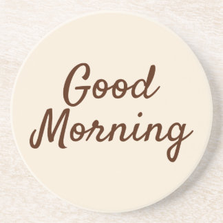 グッドモーニングコースター – ミニマリストベージューキッチン コースター