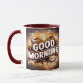 グッドモーニングコーヒーアート#4 マグカップ (左)