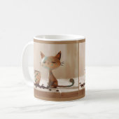 グッドモーニングコーヒーキャット コーヒーマグカップ (正面左)