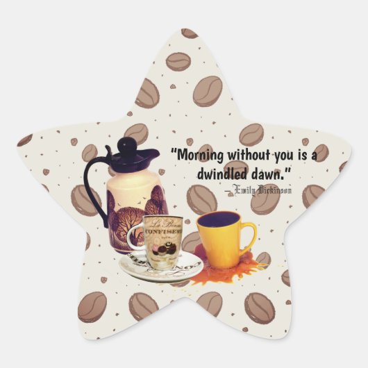 グッドモーニングコーヒーシール 星シール (正面)