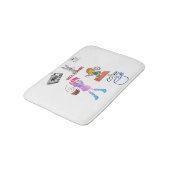 グッドモーニングコーヒーバスシャワーマットバスルーム白 バスマット (アングル)