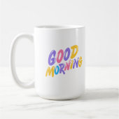 グッドモーニング😁コーヒーマグ15oz コーヒーマグカップ (左)