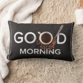 グッドモーニングコーヒー枕 ランバークッション (ブランケット)