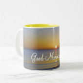 グッドモーニングゴッドクリスチャン引用文 ツートーンマグカップ (正面左)