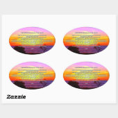 グッドモーニングゴッド祈りの言葉ステッカー 楕円形シール (シート)