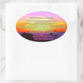 グッドモーニングゴッド祈りの言葉ステッカー 楕円形シール (バッグ)