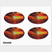 グッドモーニングゴッド祈りの言葉ステッカー 楕円形シール (シート)