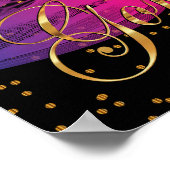 グッドモーニングゴージャスonブラック ポスター (角)