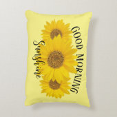 グッドモーニングサンシャインイエローサンフラワー アクセントクッション (裏面(縦))