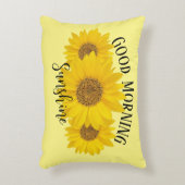 グッドモーニングサンシャインイエローサンフラワー アクセントクッション (正面(垂直))