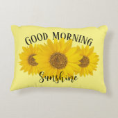 グッドモーニングサンシャインイエローサンフラワー アクセントクッション (裏面)