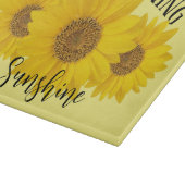 グッドモーニングサンシャインイエローサンフラワー カッティングボード (角)