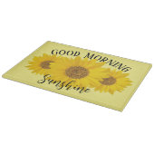グッドモーニングサンシャインイエローサンフラワー カッティングボード (角)