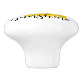 グッドモーニングサンシャインイエローサンフラワー セラミックノブ (側面)