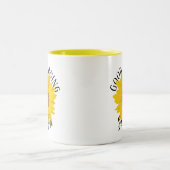 グッドモーニングサンシャインイエローサンフラワー ツートーンマグカップ (中央)