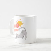 グッドモーニングサンシャインキャットストレッチコーヒーマグ コーヒーマグカップ (正面左)