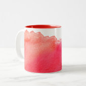 グッドモーニングサンシャインコーヒー引用文レッド ツートーンマグカップ (正面左)