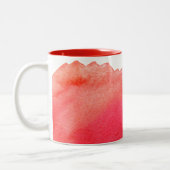 グッドモーニングサンシャインコーヒー引用文レッド ツートーンマグカップ (左)