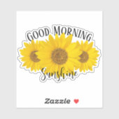グッドモーニングサンシャインサンフラワーコンター シール (シート)