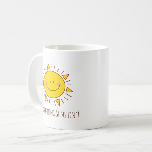 グッドモーニングサンシャインハッピーカワイサニーデー コーヒーマグカップ (正面左)