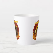 グッドモーニングサンシャインビグおもしろいフット カフェラテマグ (正面)