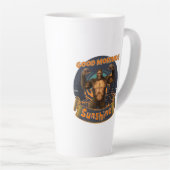 グッドモーニングサンシャインビグおもしろいフット カフェラテマグ (右アングル)