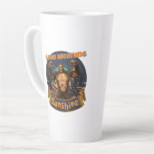 グッドモーニングサンシャインビグおもしろいフット カフェラテマグ (左アングル)